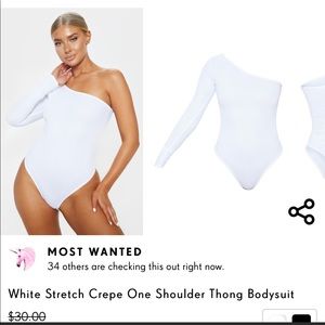 Pretty little thing white bodysuit